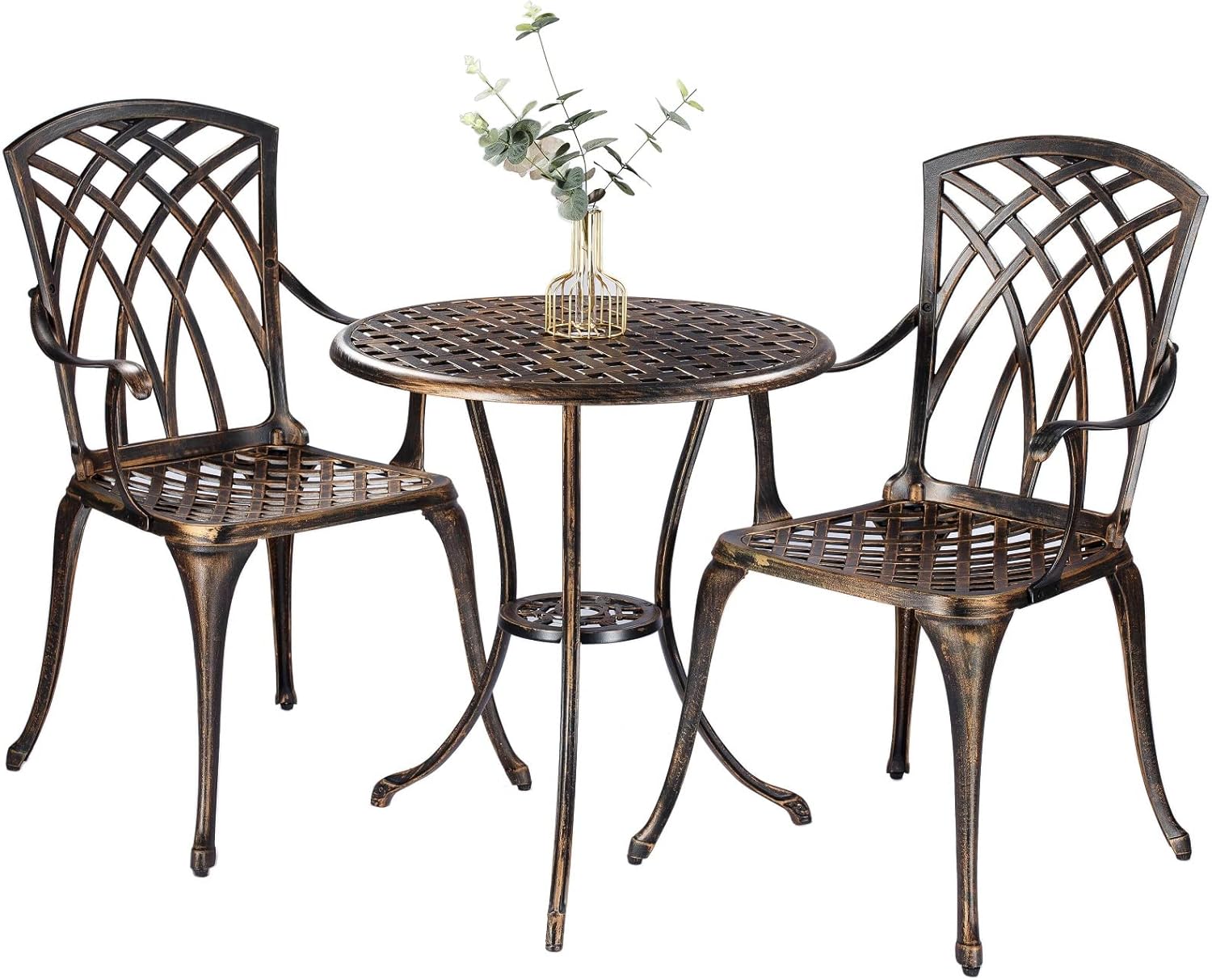 Bistro Table Set - Ensemble bistro d'extérieur 3 pièces en