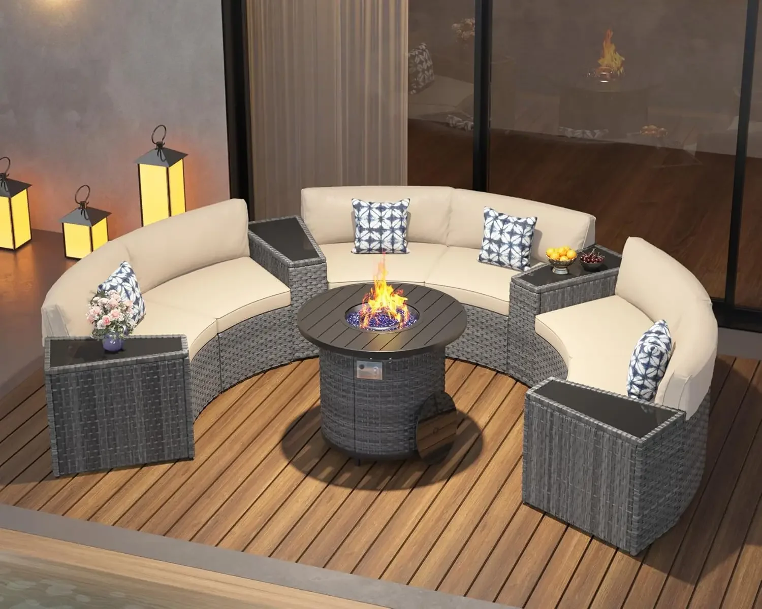 Outdoor Furniture And Fire Pit - l Ensemble de meubles de patio