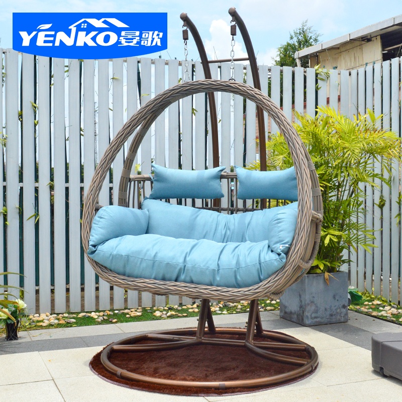 Garden Swing Chair - Fauteuil suspendu deux places pour extérieur,