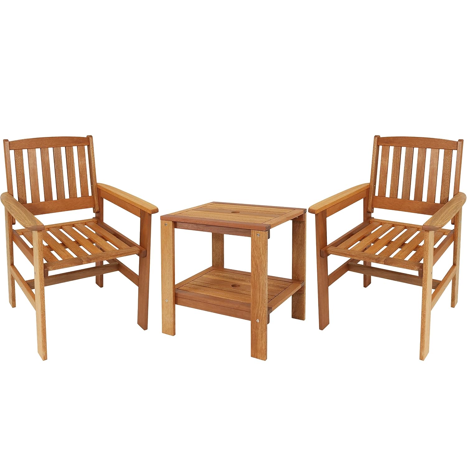 Outdoor Furniture Oil Teak - Ensemble de patio en bois 3