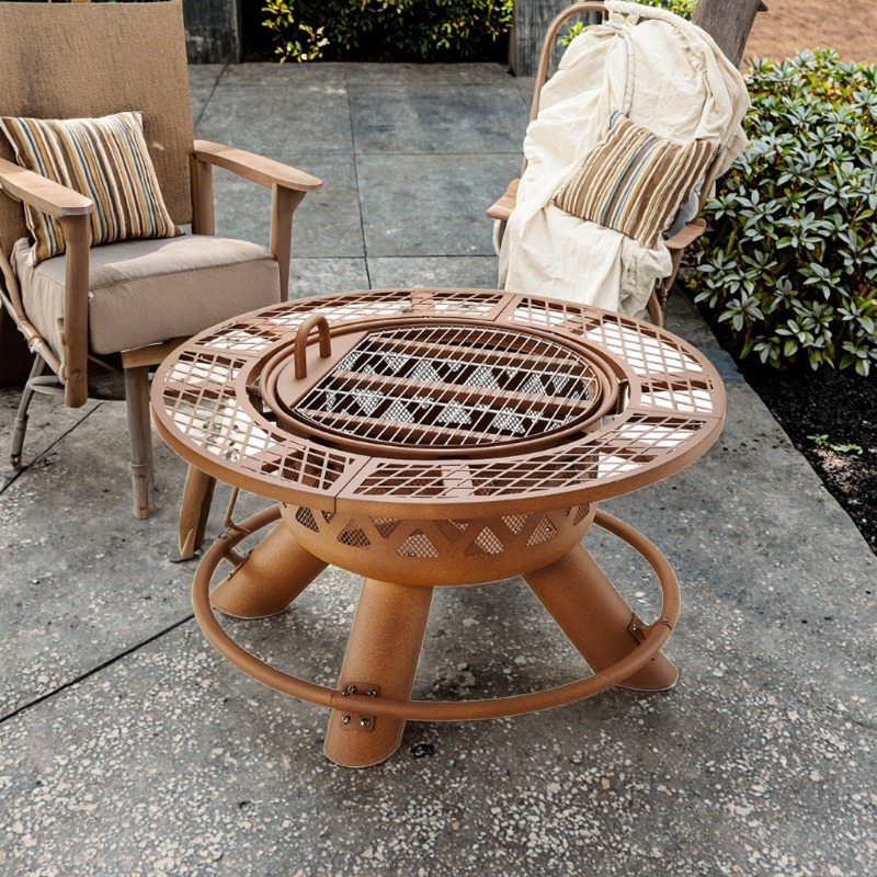 Outdoor Furniture And Fire Pit - Ensemble de barbecue et foyer extérieur