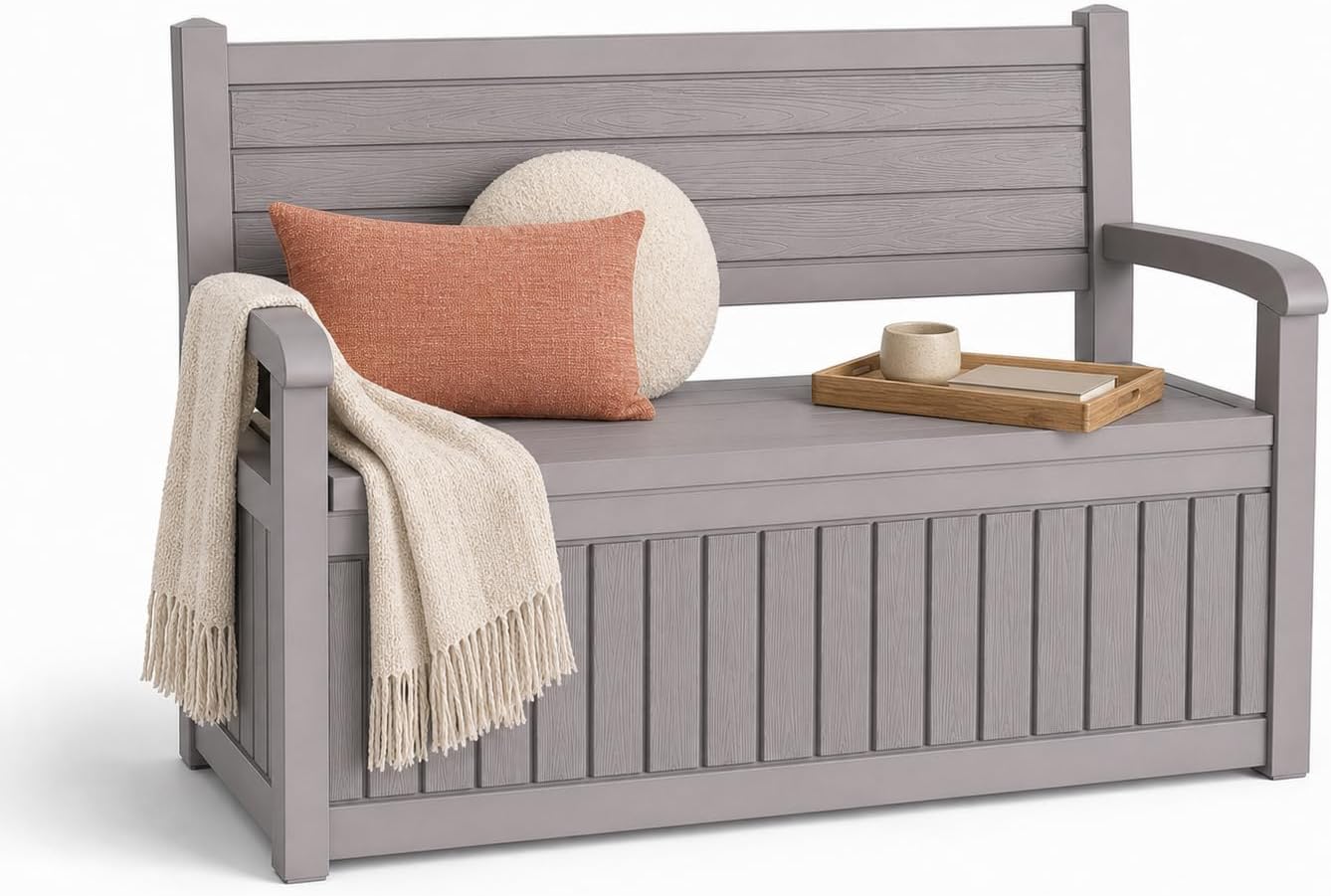Outdoor Furniture Bench - Banc de rangement extérieur 100 gallons,