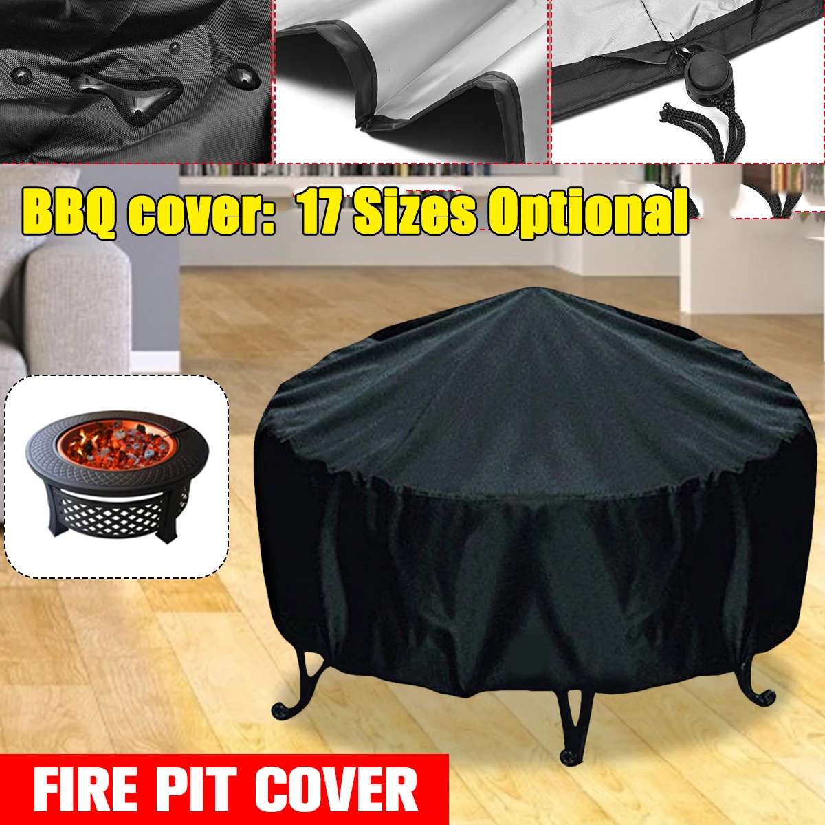 Outdoor Furniture And Fire Pit - Couverture de fosse à feu de