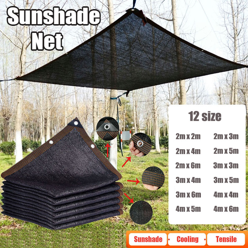 Outdoor Furniture Hdpe - Filet pare-soleil noir 12 broches, 70