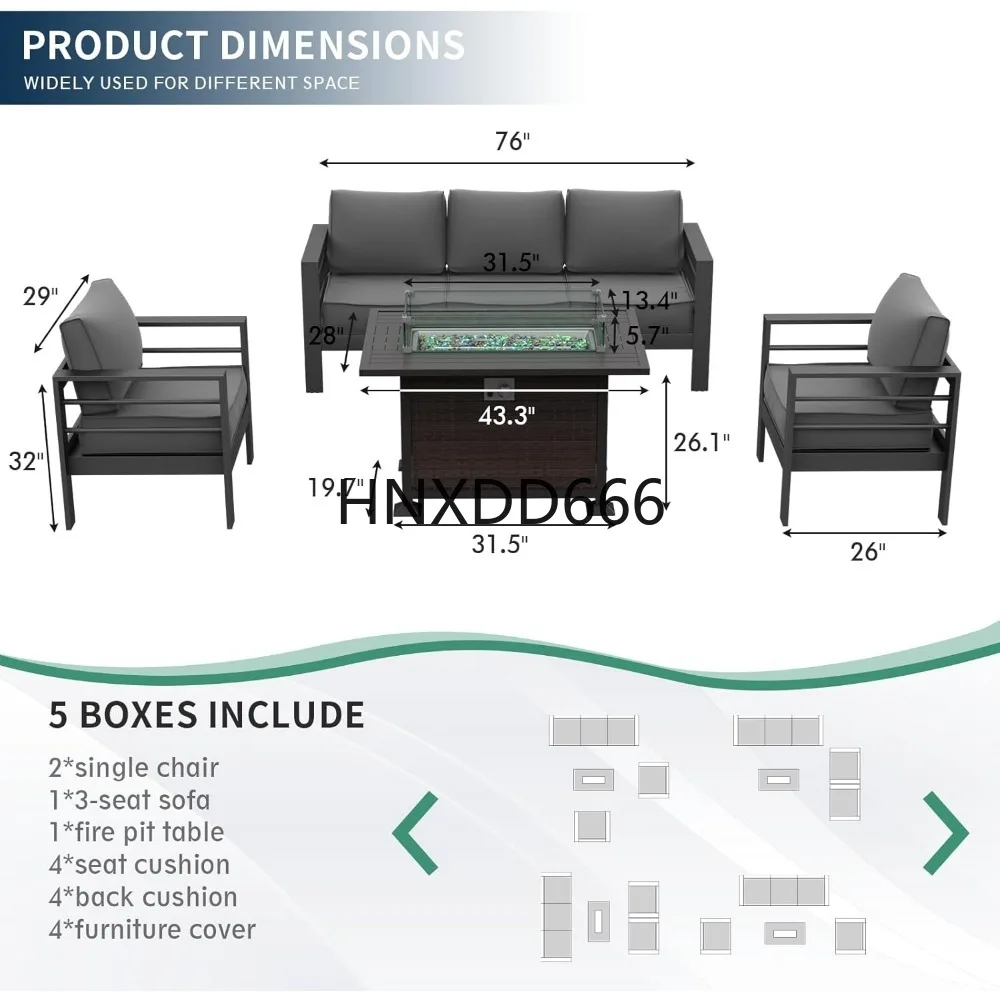 Ensemble de meubles de patio a - Outdoor Furniture And Fire Pit avis et prix