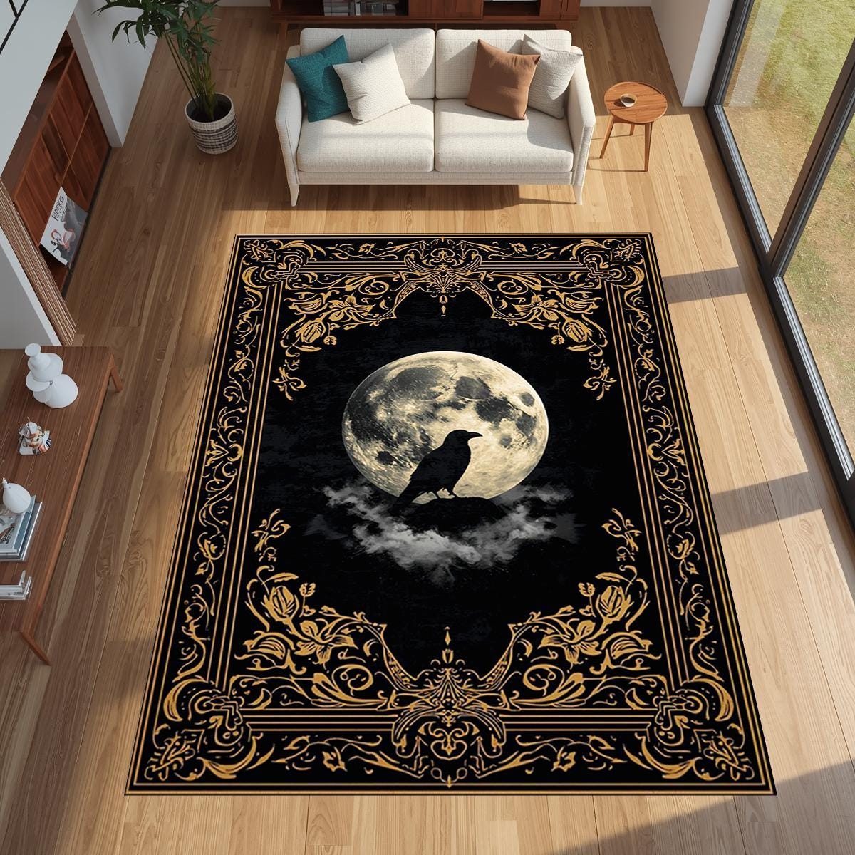 Grand tapis imprimé gothique G - Outdoor Furniture Cafe avis et prix