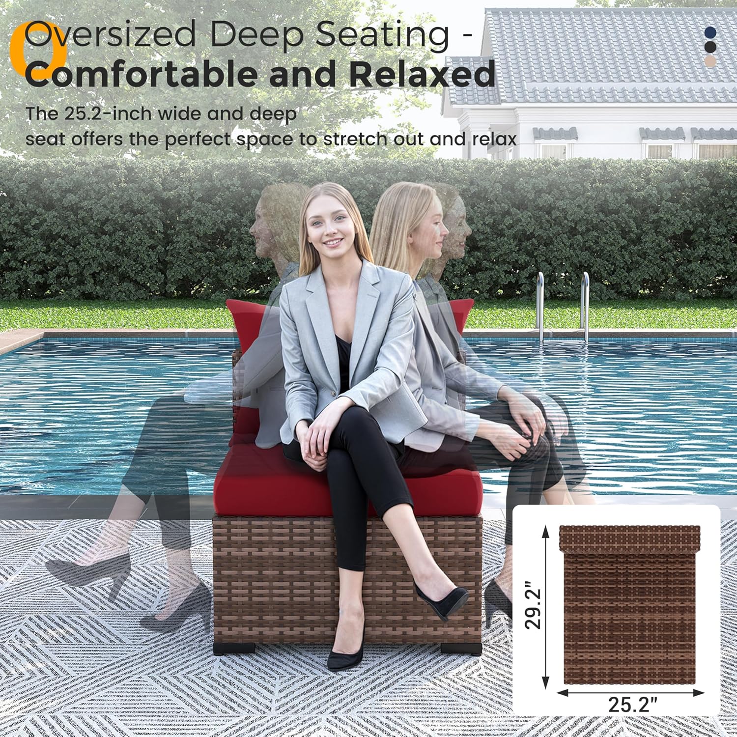Ensemble de 8 pièces de canapé - Outdoor Furniture And Fire Pit avis et prix