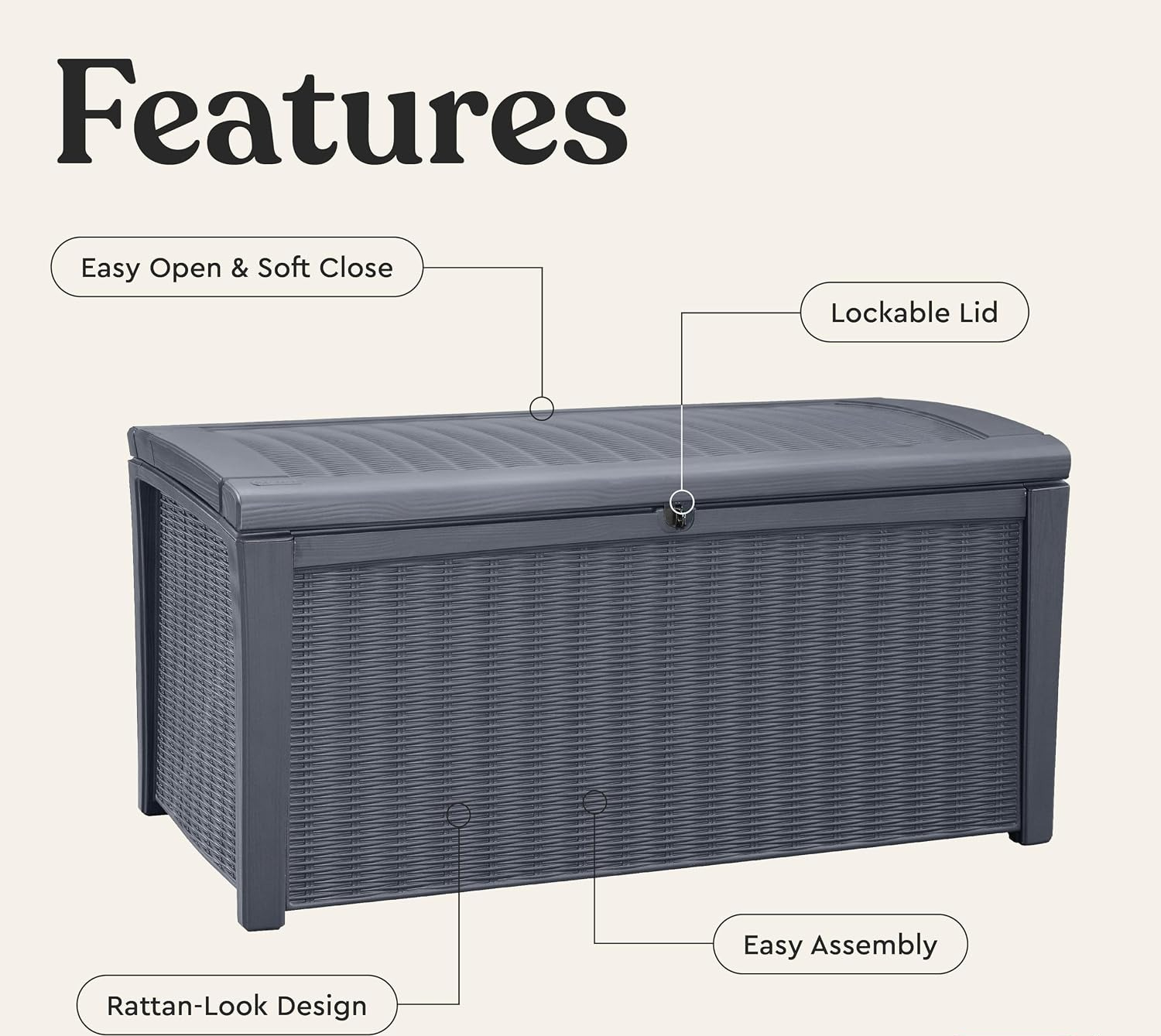 Bac de rangement extérieur 110 - Outdoor Furniture Bench avis et prix