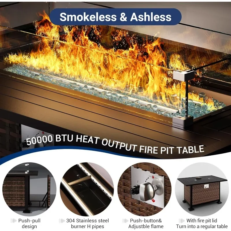 Un ensemble de meubles avec ta - Outdoor Furniture And Fire Pit avis et prix
