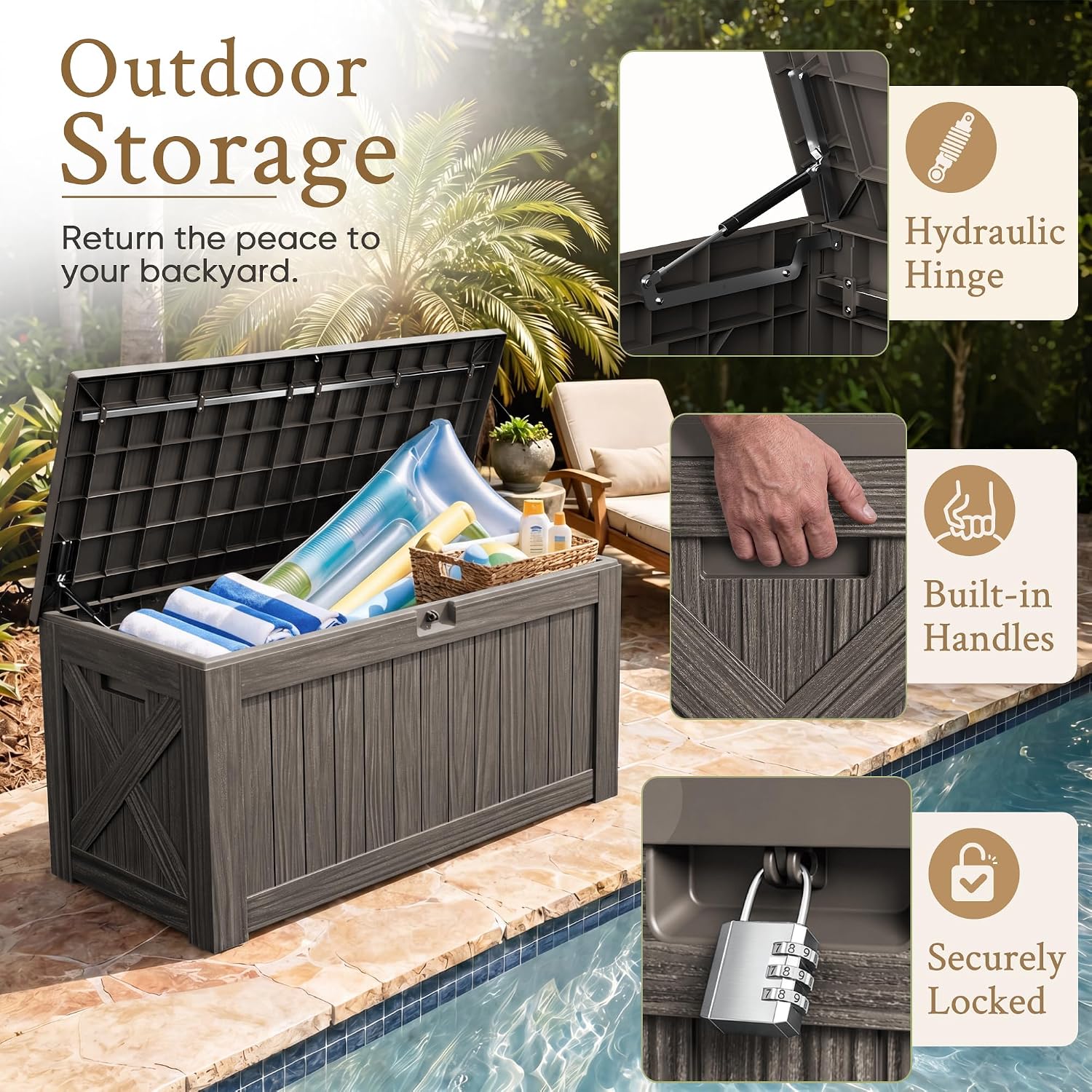 Banc de rangement extérieur de - Outdoor Furniture Bench avis et prix