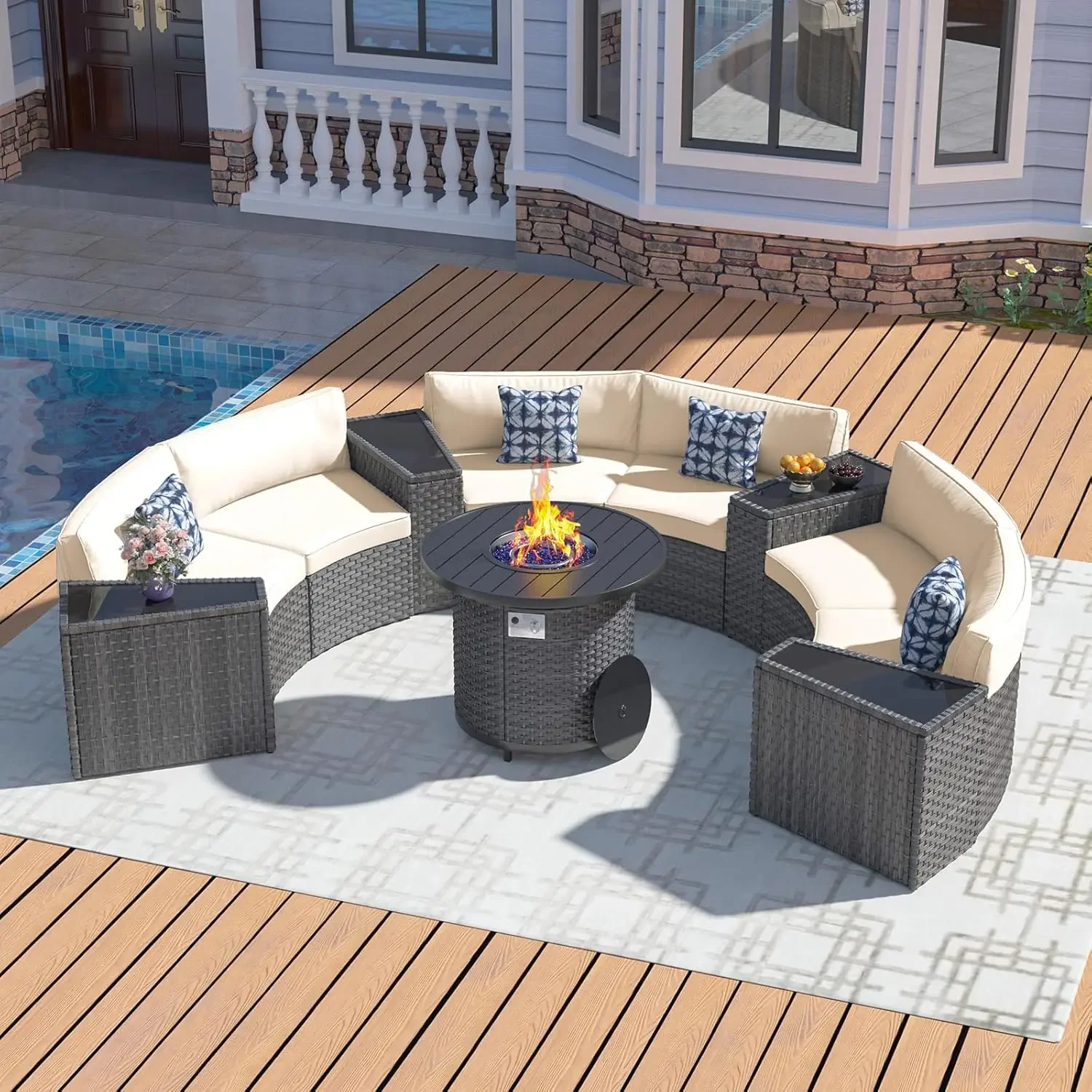 l Ensemble de meubles de patio - Outdoor Furniture And Fire Pit avis et prix