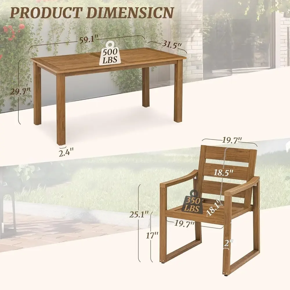 Ensemble de salle à manger d'e - Outdoor Furniture Oil Teak avis et prix