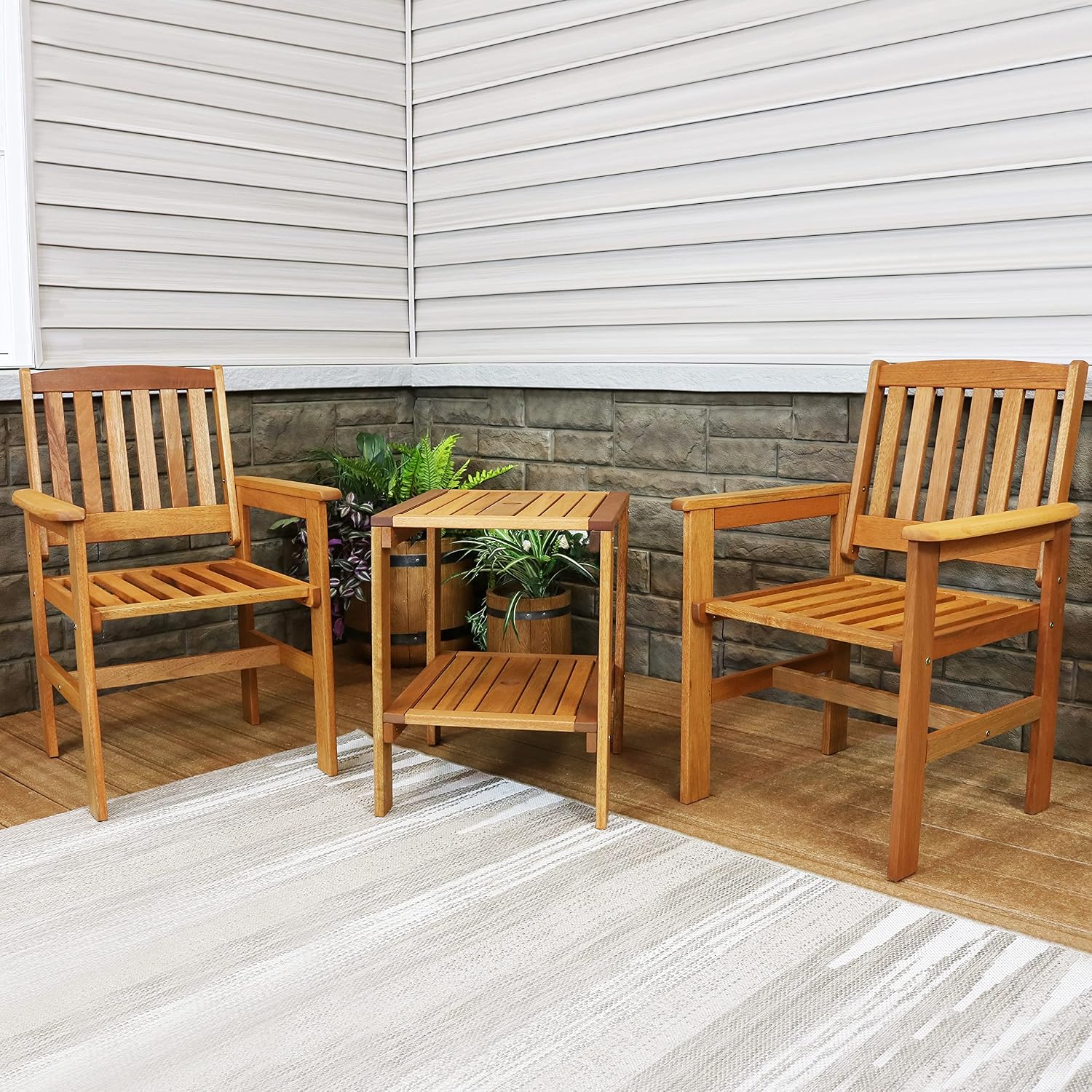 Ensemble de patio en bois 3 pi - Outdoor Furniture Oil Teak avis et prix