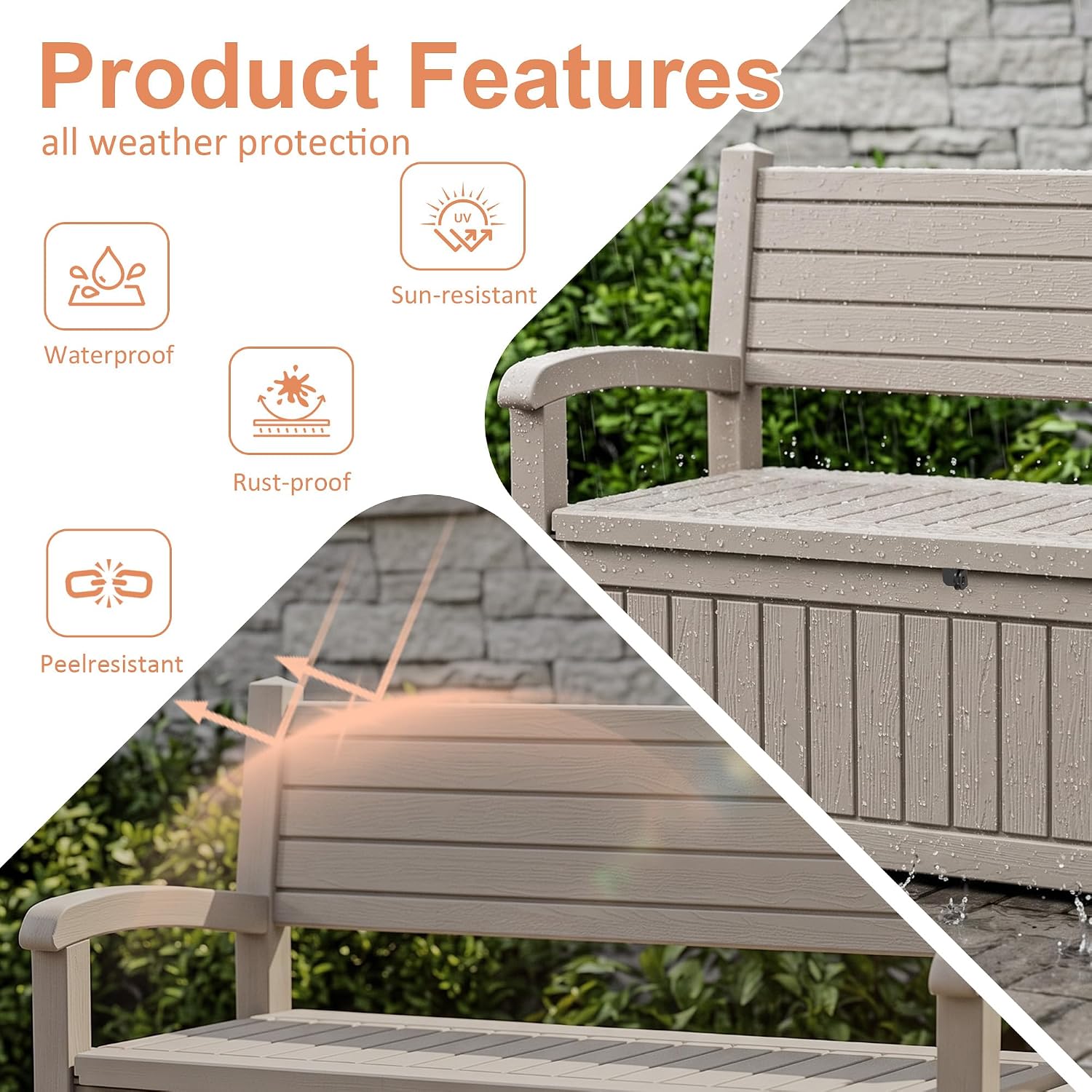 Banc de rangement extérieur 10 - Outdoor Furniture Bench avis et prix