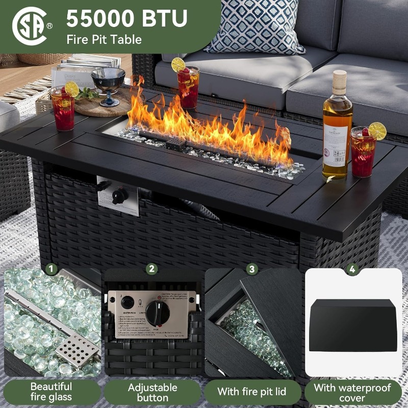 Ensemble de meubles de patio A - Outdoor Furniture And Fire Pit avis et prix